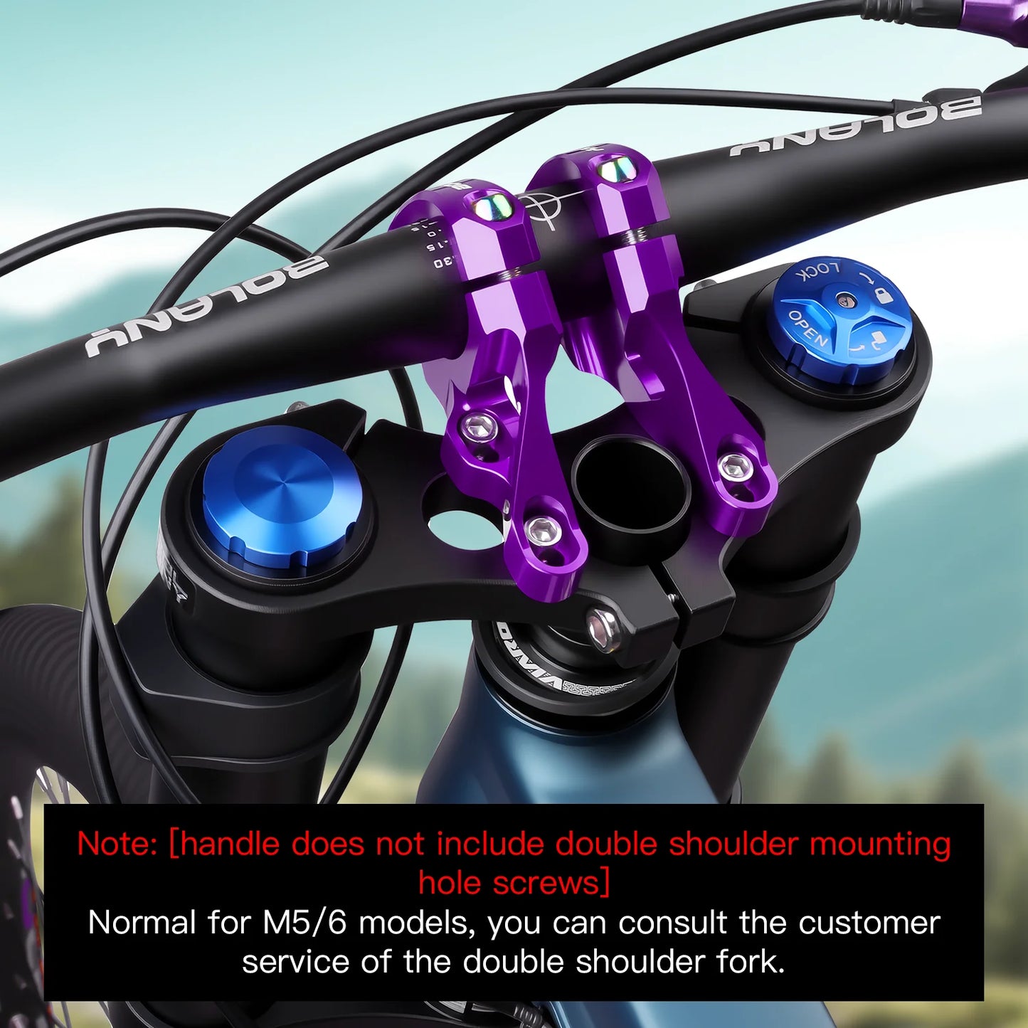 BOLANY DH-Specific Dual Shoulder Stem 31.8mm Ultralight CNC DIRECT MOUNT Stem for Double Shoulder Fork MTB Accessories